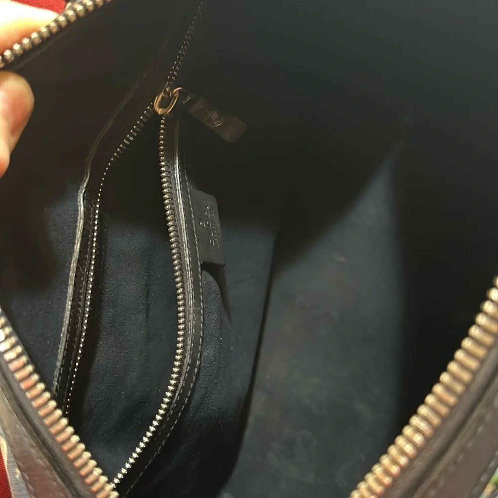 Gucci RARE! Supreme GG Large Signature Blue Blooms on Monogram Boston Satchel